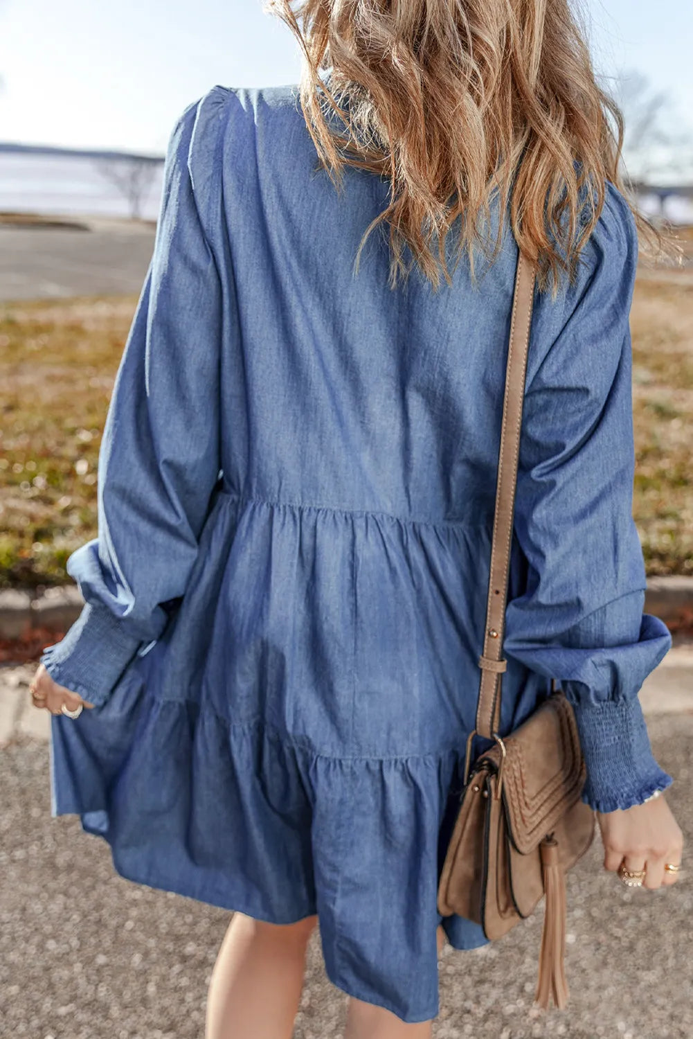 Tiered Bliss Denim Dress