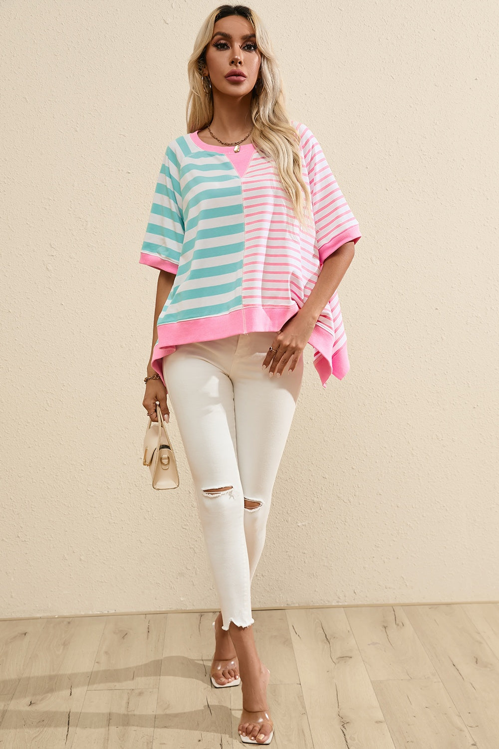 Dual Tone Striped Shirt