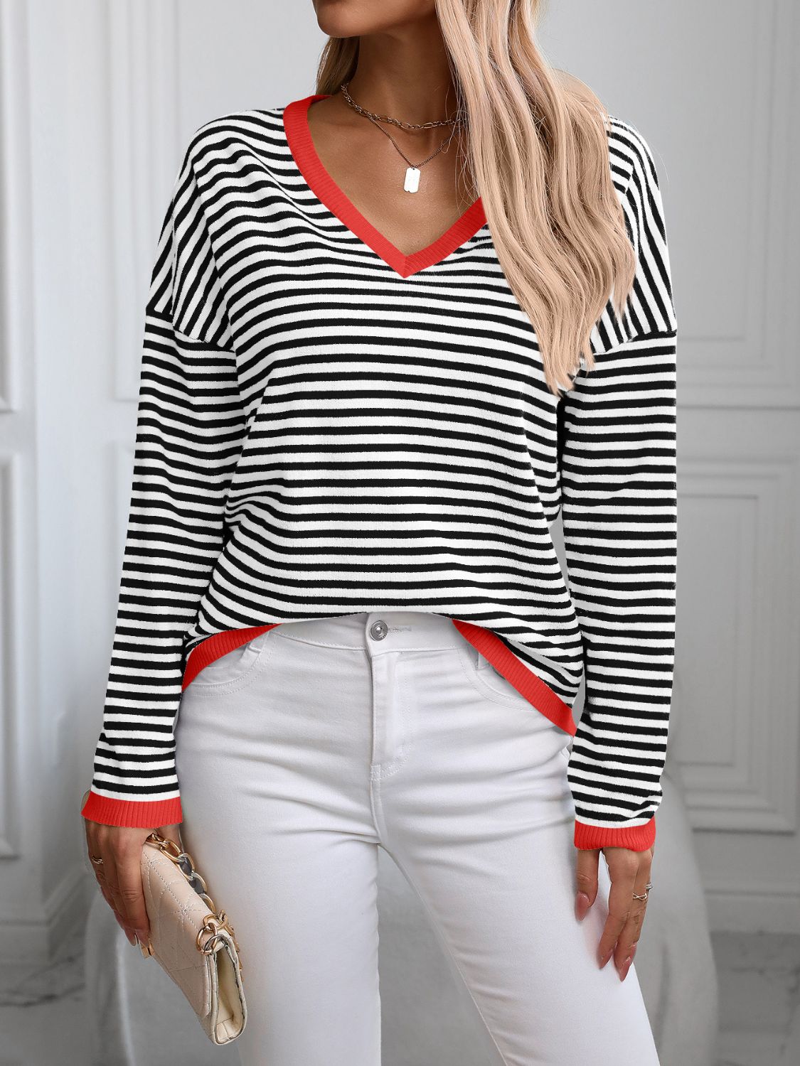 BoldBands V-Neck Top