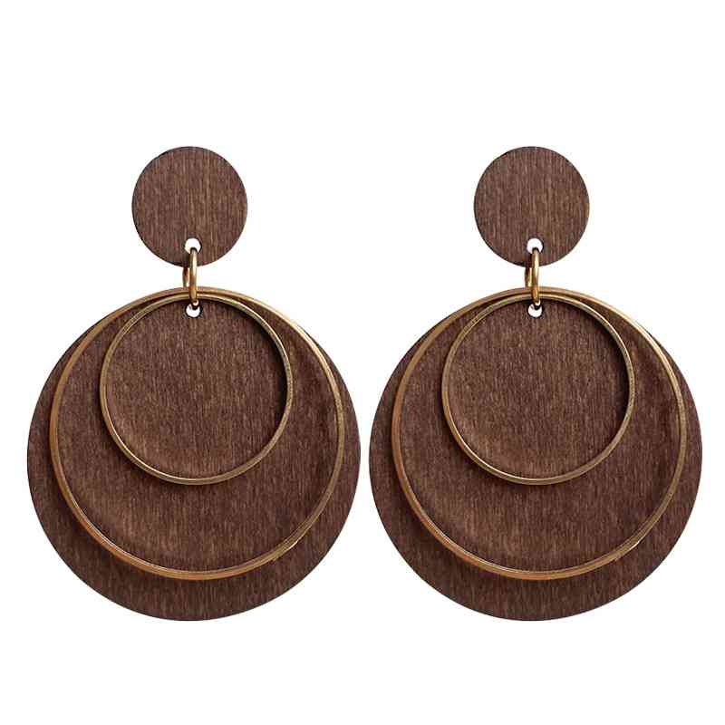 Drop Circle Earrings