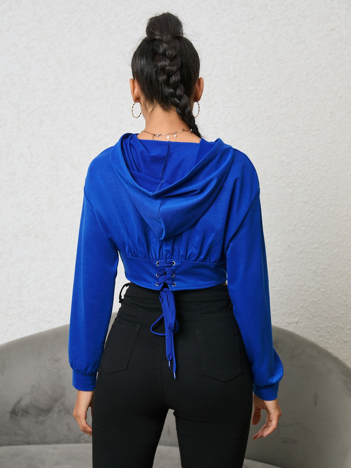 Cropped Corseted Hoodie