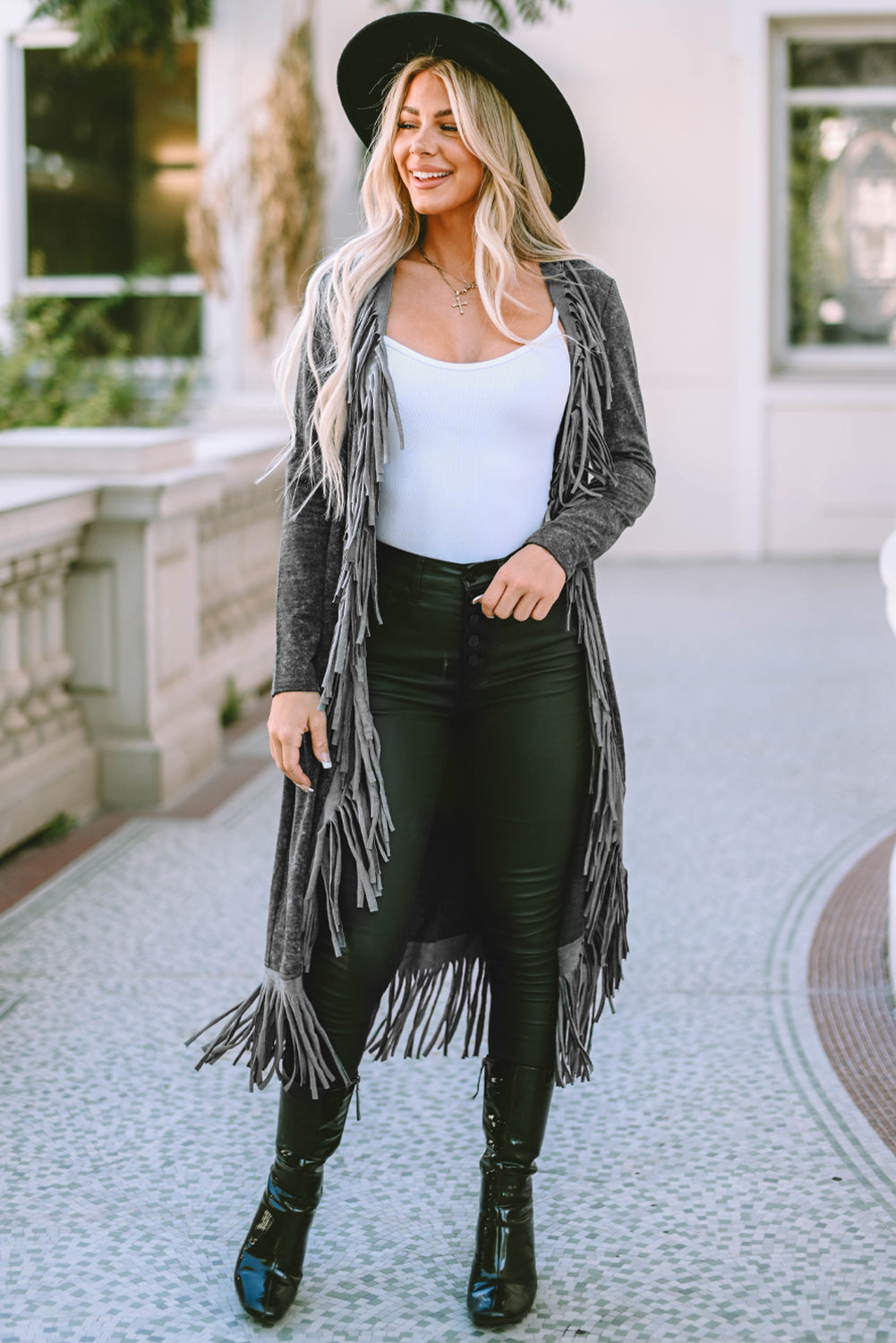 Fringe Trim Cardigan