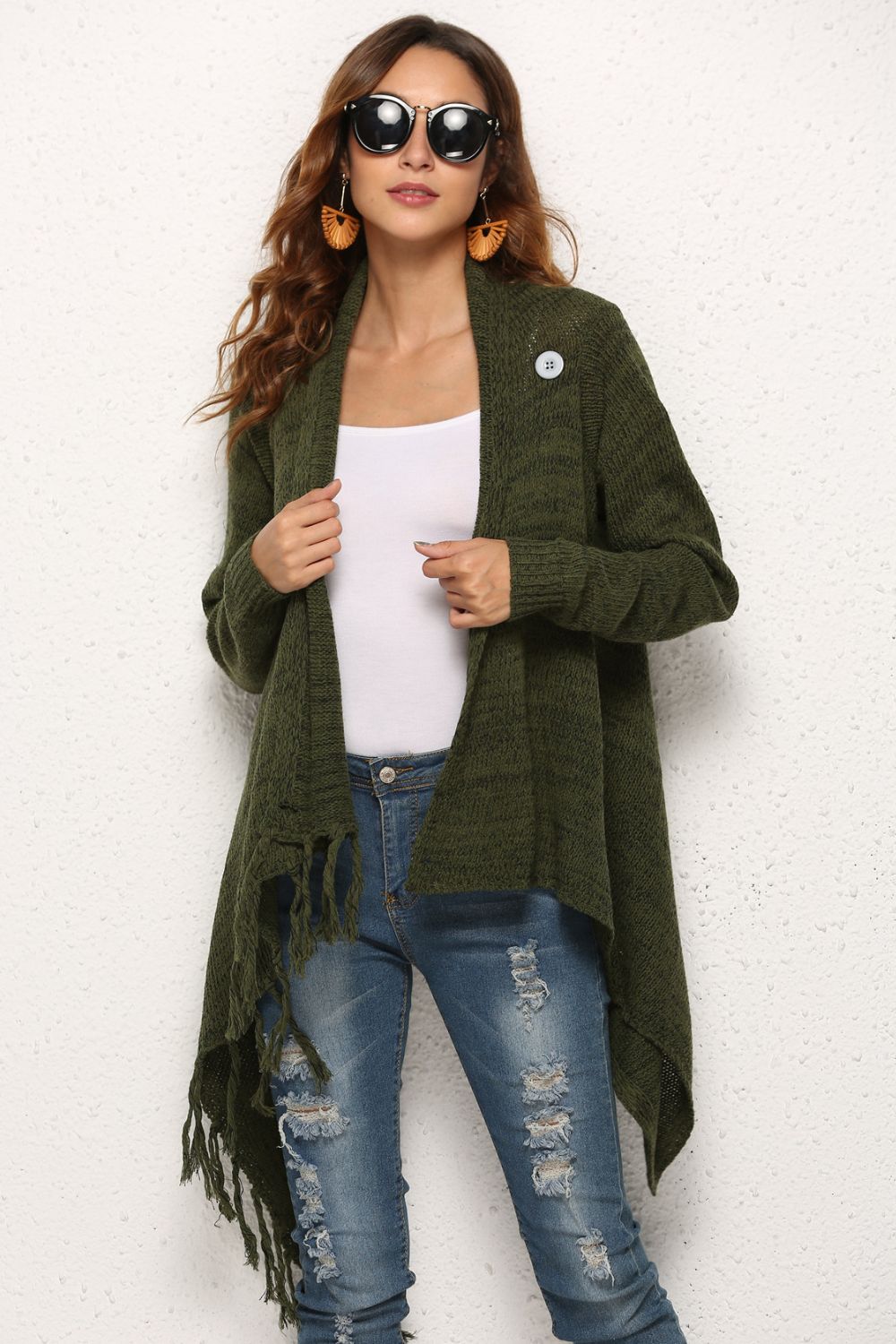 Asymmetrical Hem Cardigan
