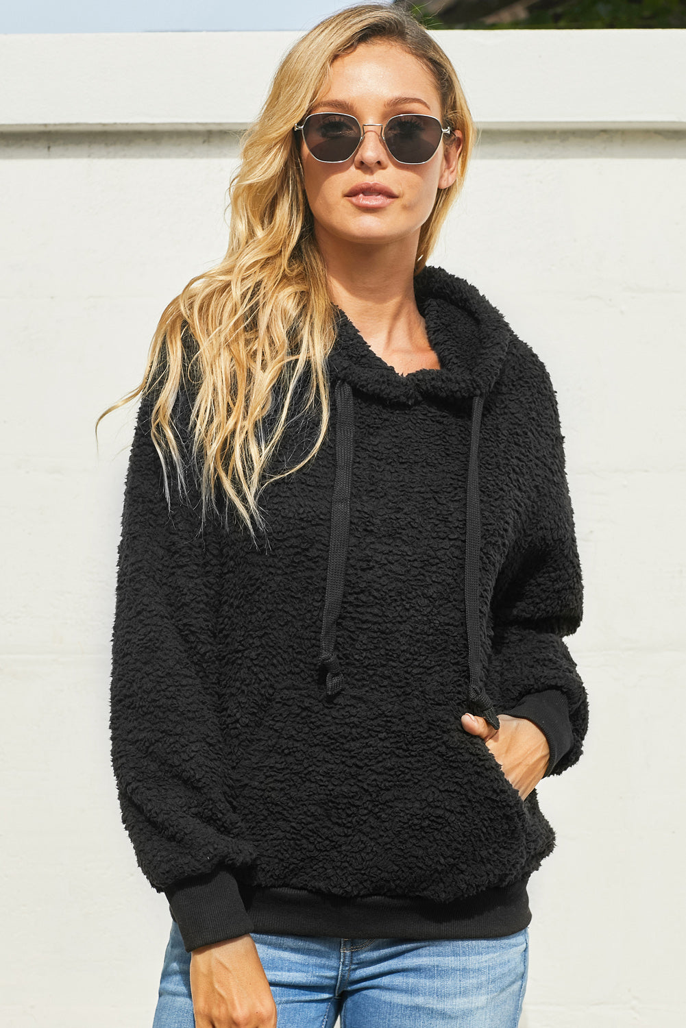 Sherpa Hoodie with Pocket