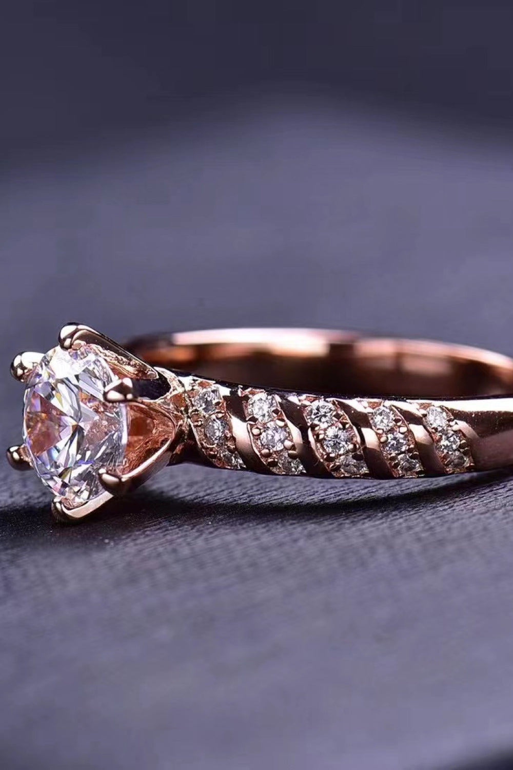 Moissanite Rose Gold Ring