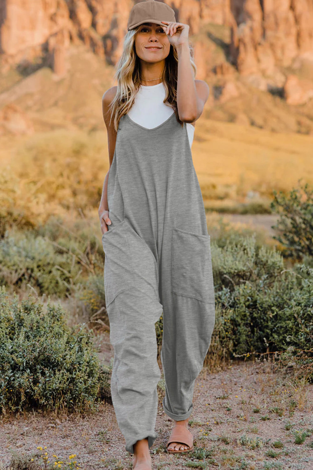 Double Take Sleeveless Jumpsuit