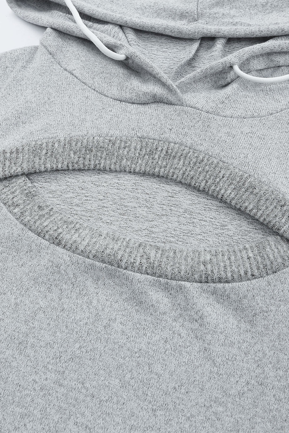 Cutout Drawstring Hoodie