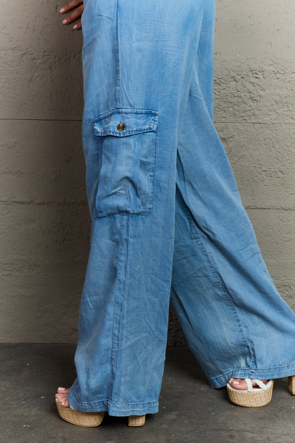 Denim Cargo Pants