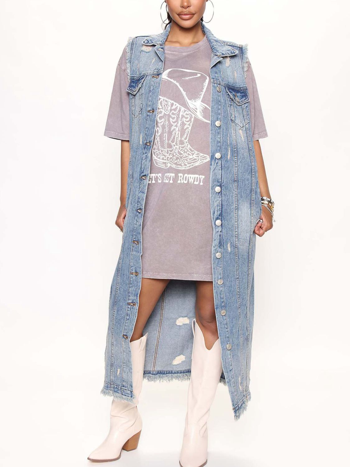 Sleeveless Denim Jacket