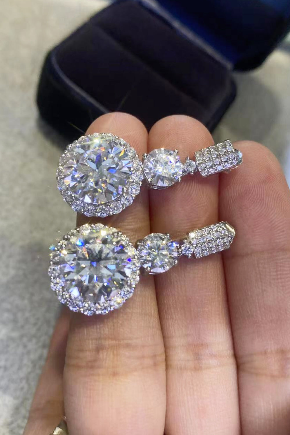 Moissanite Drop Earrings