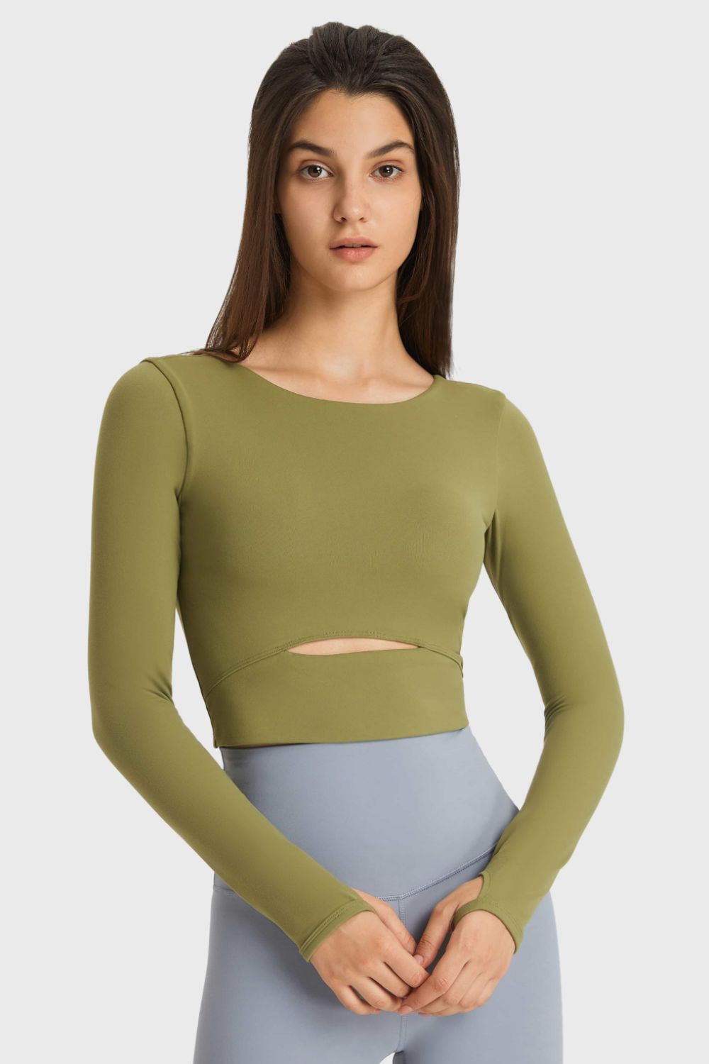 Cutout Cropped Sports Top