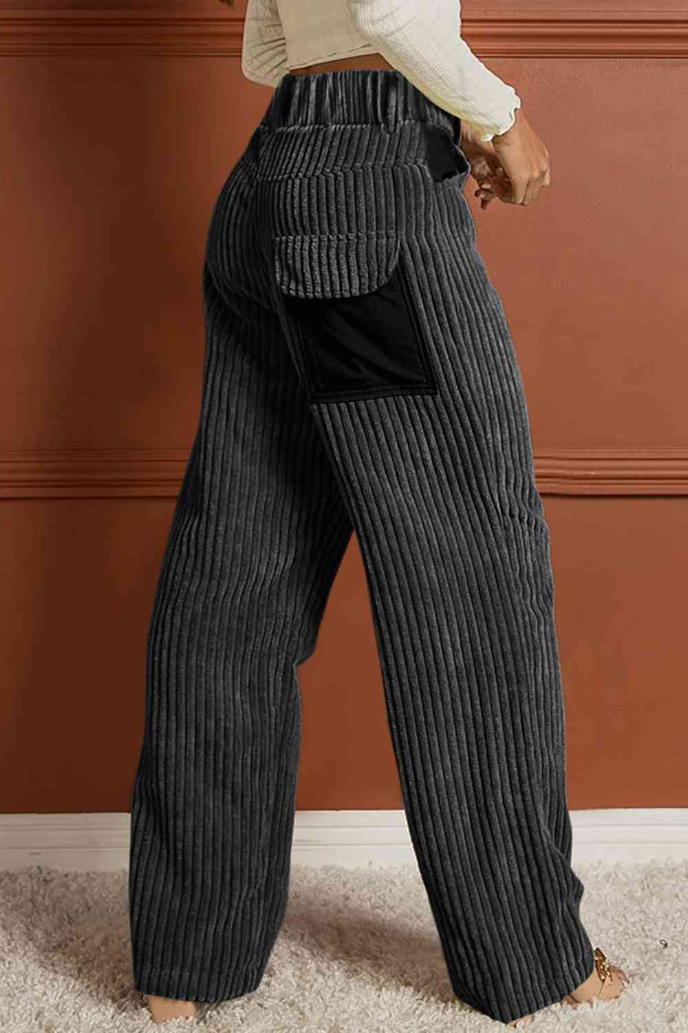 Ribbed Pocketed Pants