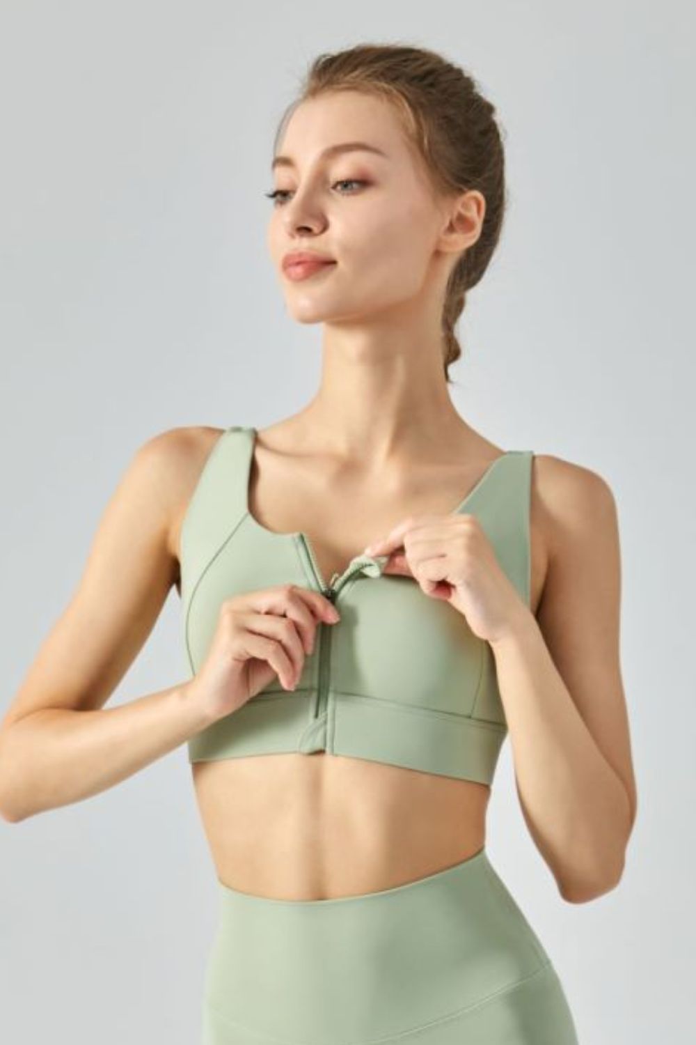 Zip-Up Sports Bra