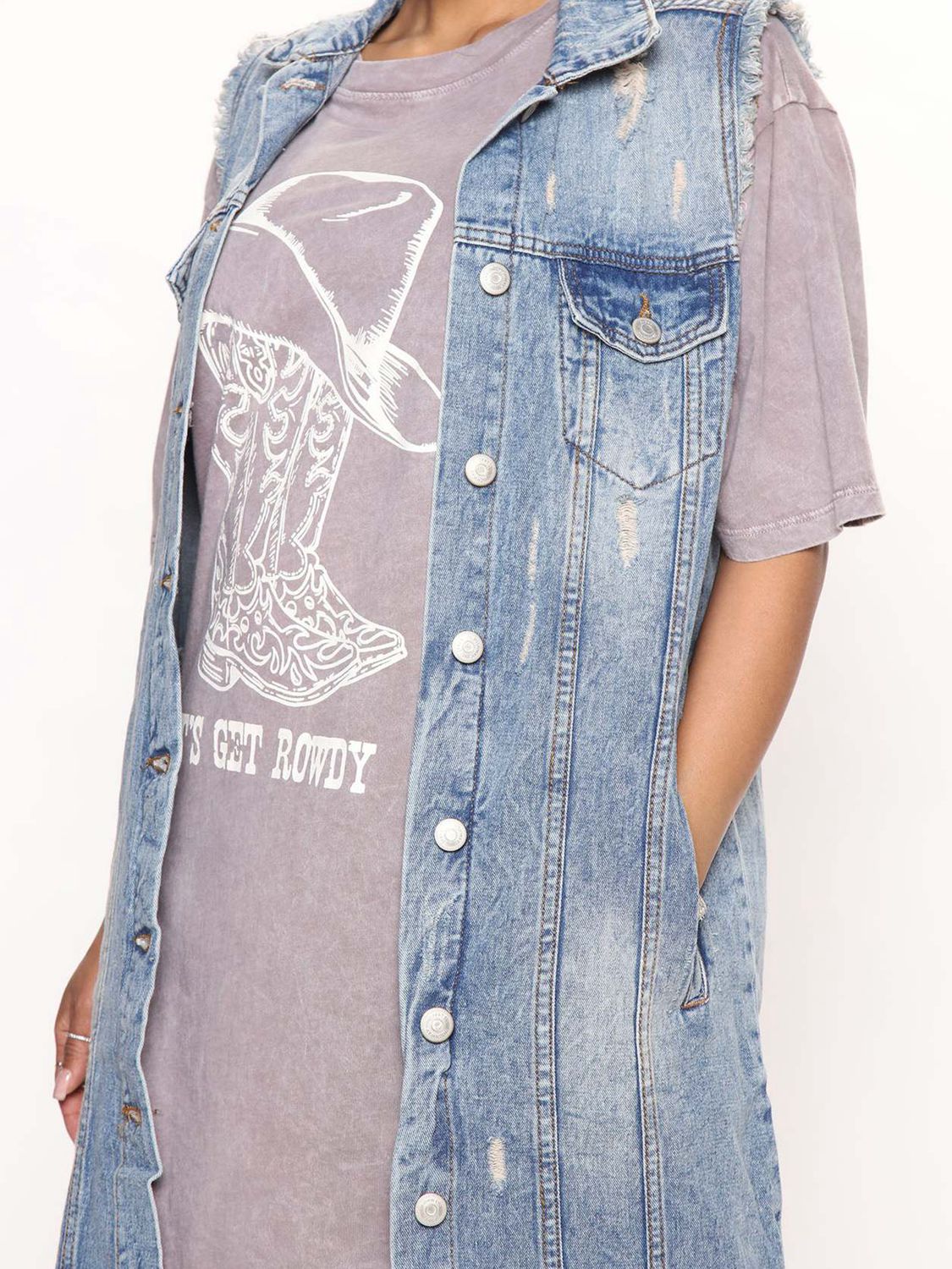 Sleeveless Denim Jacket