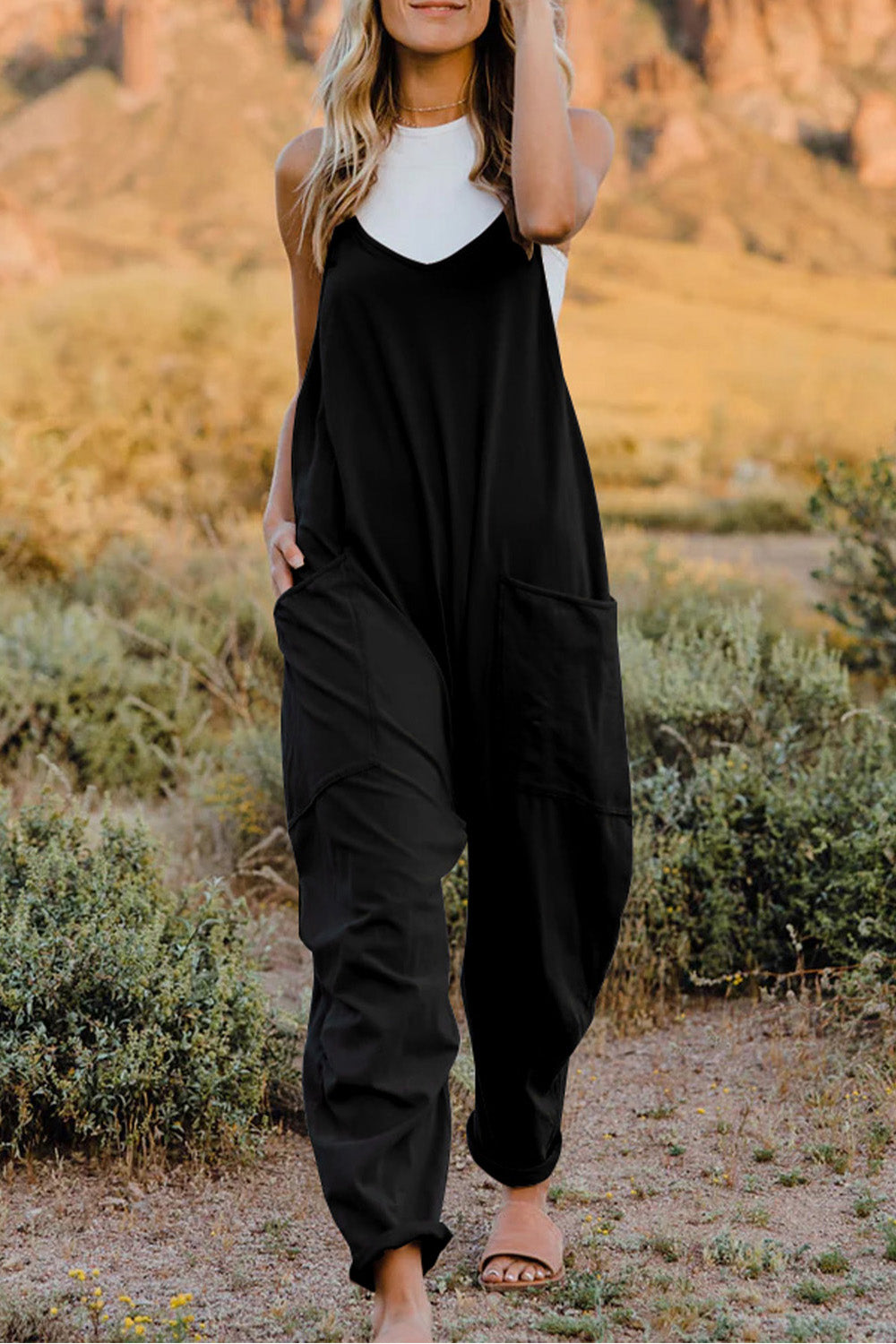 Double Take Sleeveless Jumpsuit