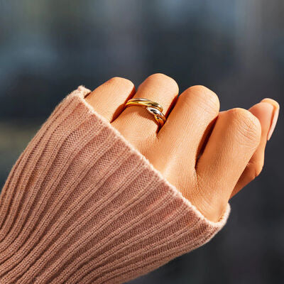 Silver and Gold Twisted Ring