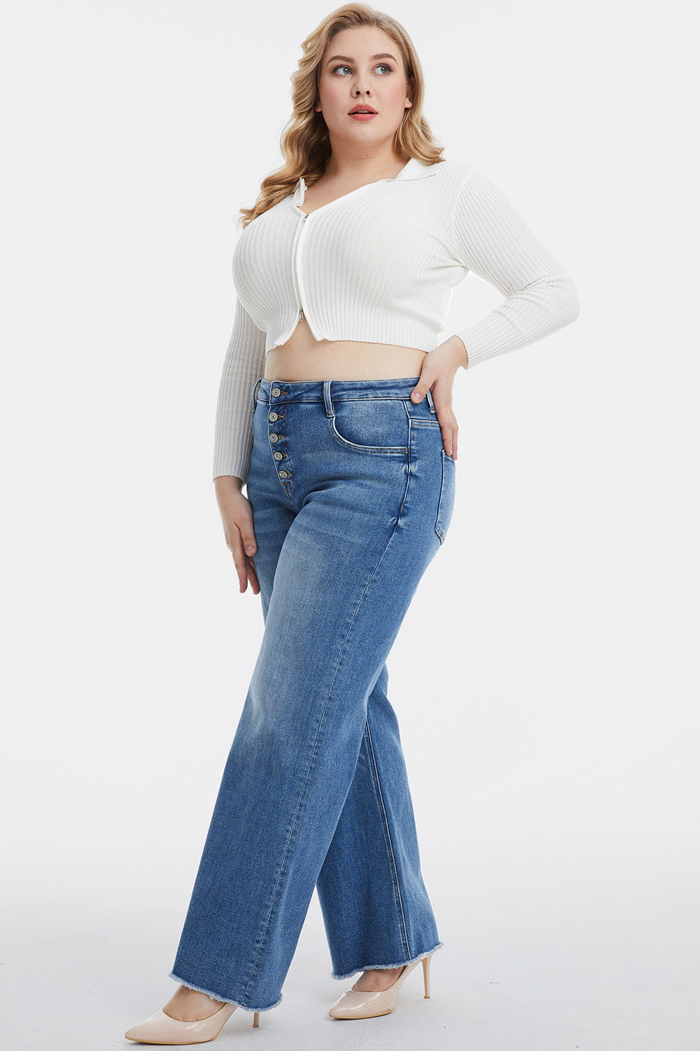 RawEdge Wide Leg Jeans