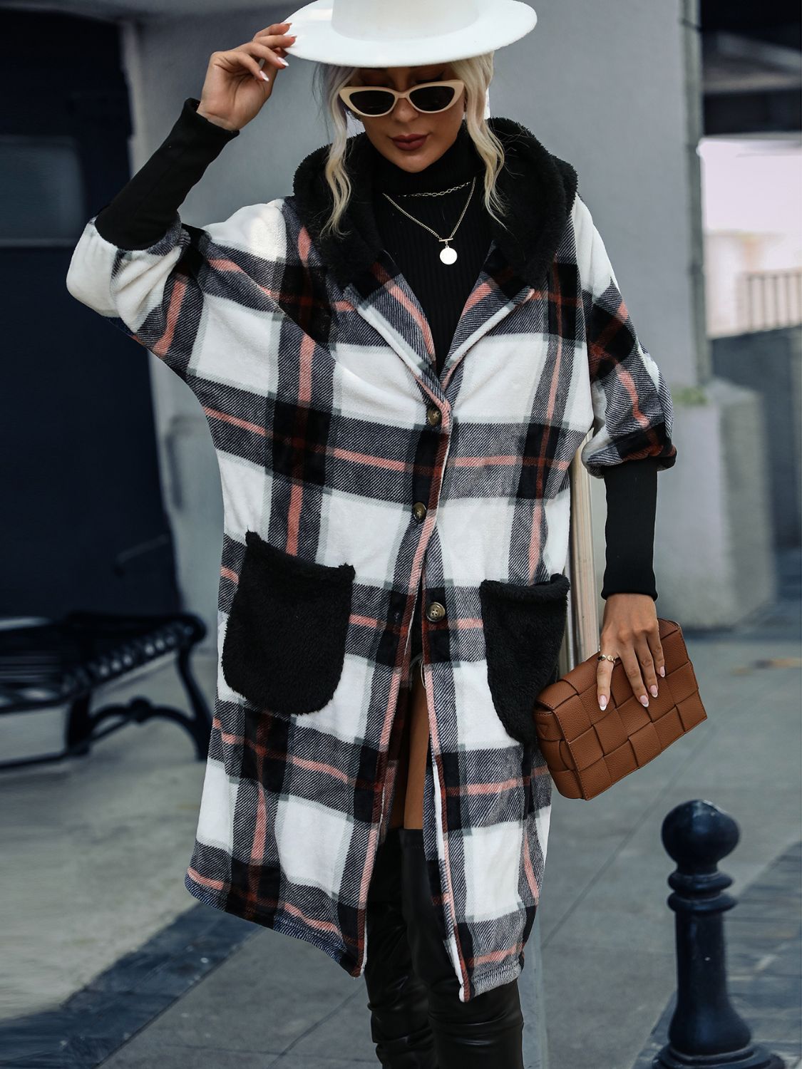 Plaid Hooded Jacket