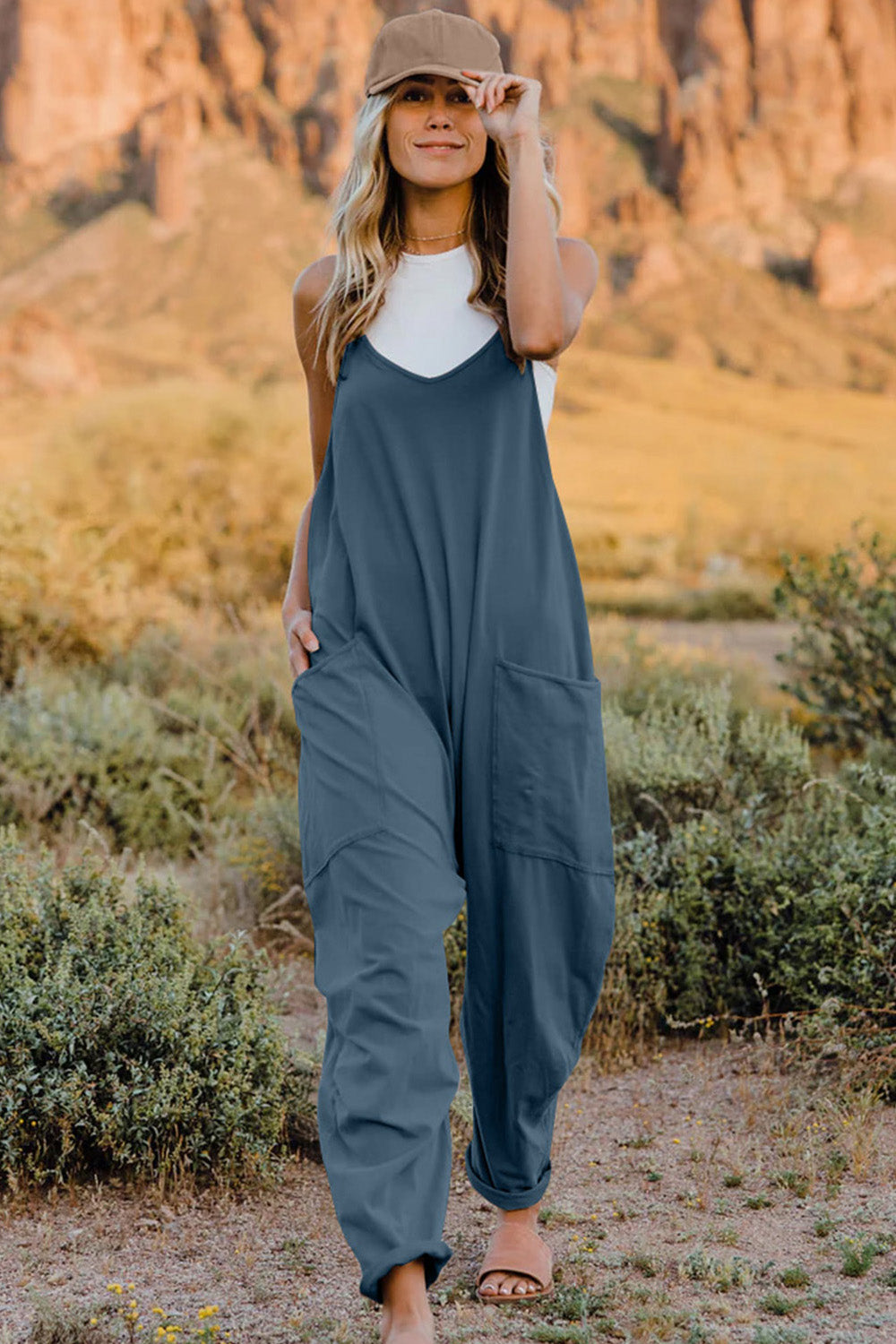 Double Take Sleeveless Jumpsuit