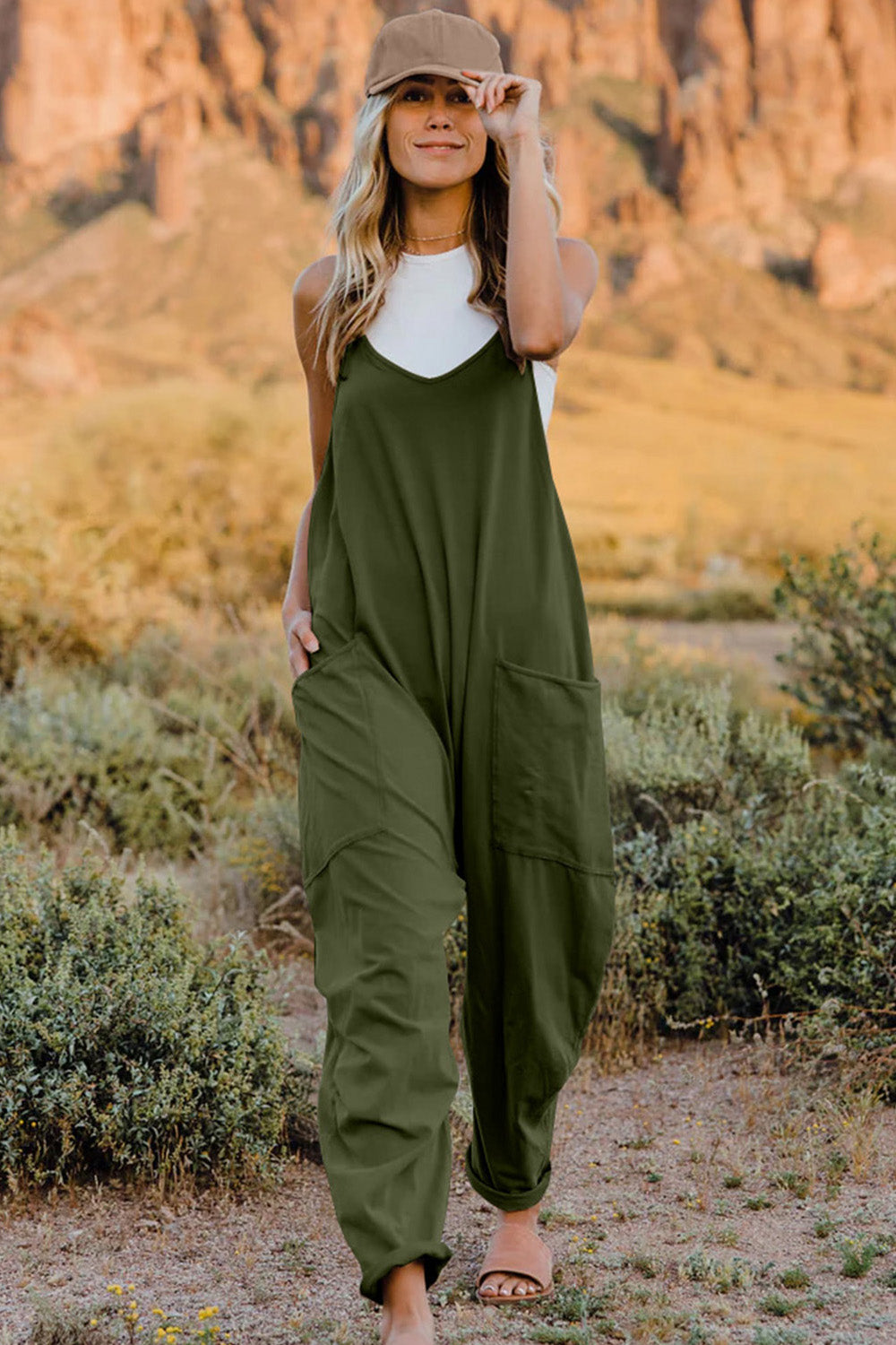 Double Take Sleeveless Jumpsuit