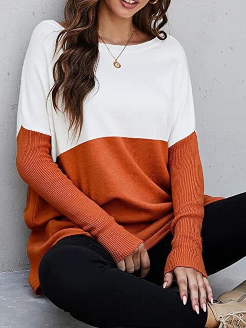 Two Tone Pocketed Sweater