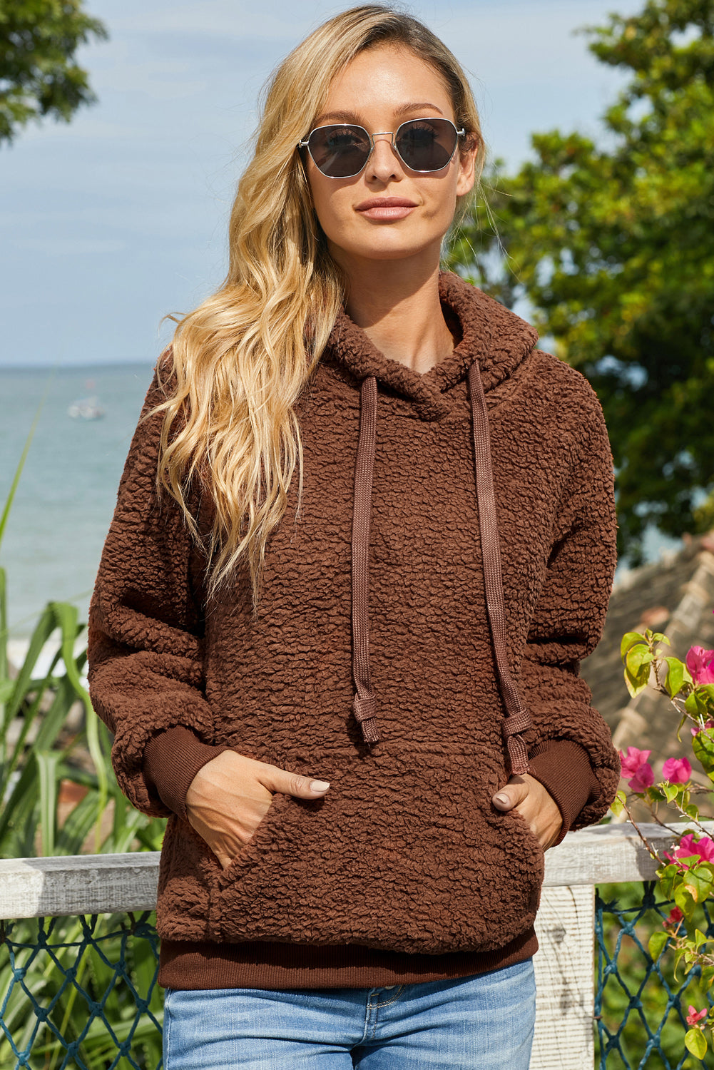 Sherpa Hoodie with Pocket