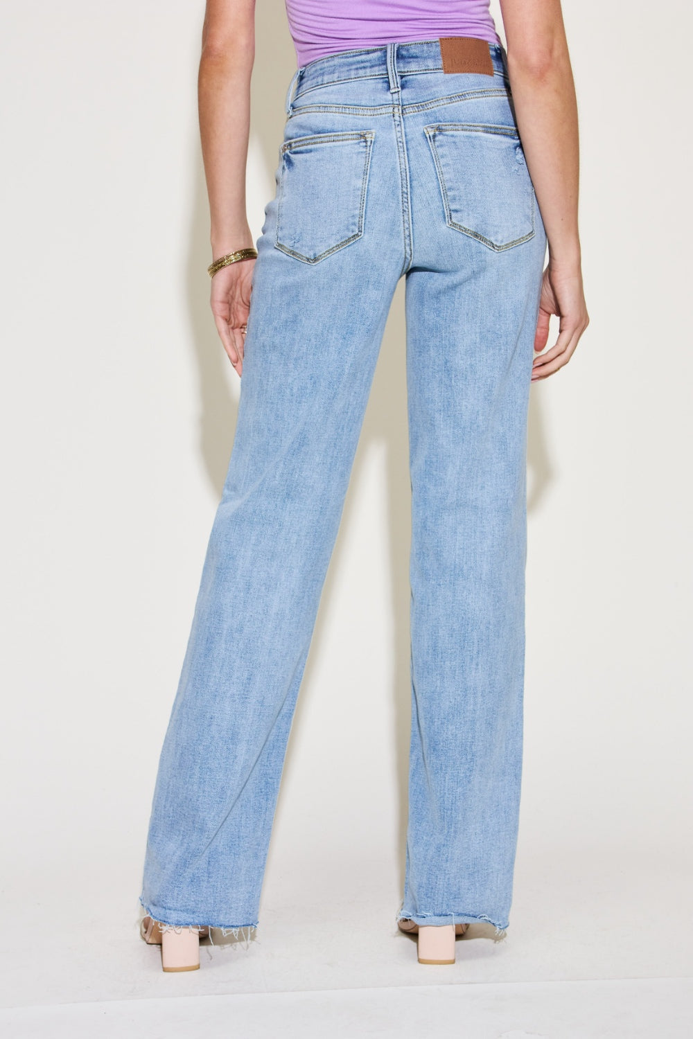 V Front Straight Jeans