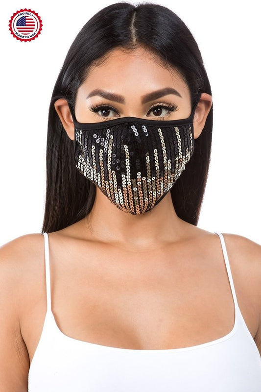 Sequin face mask