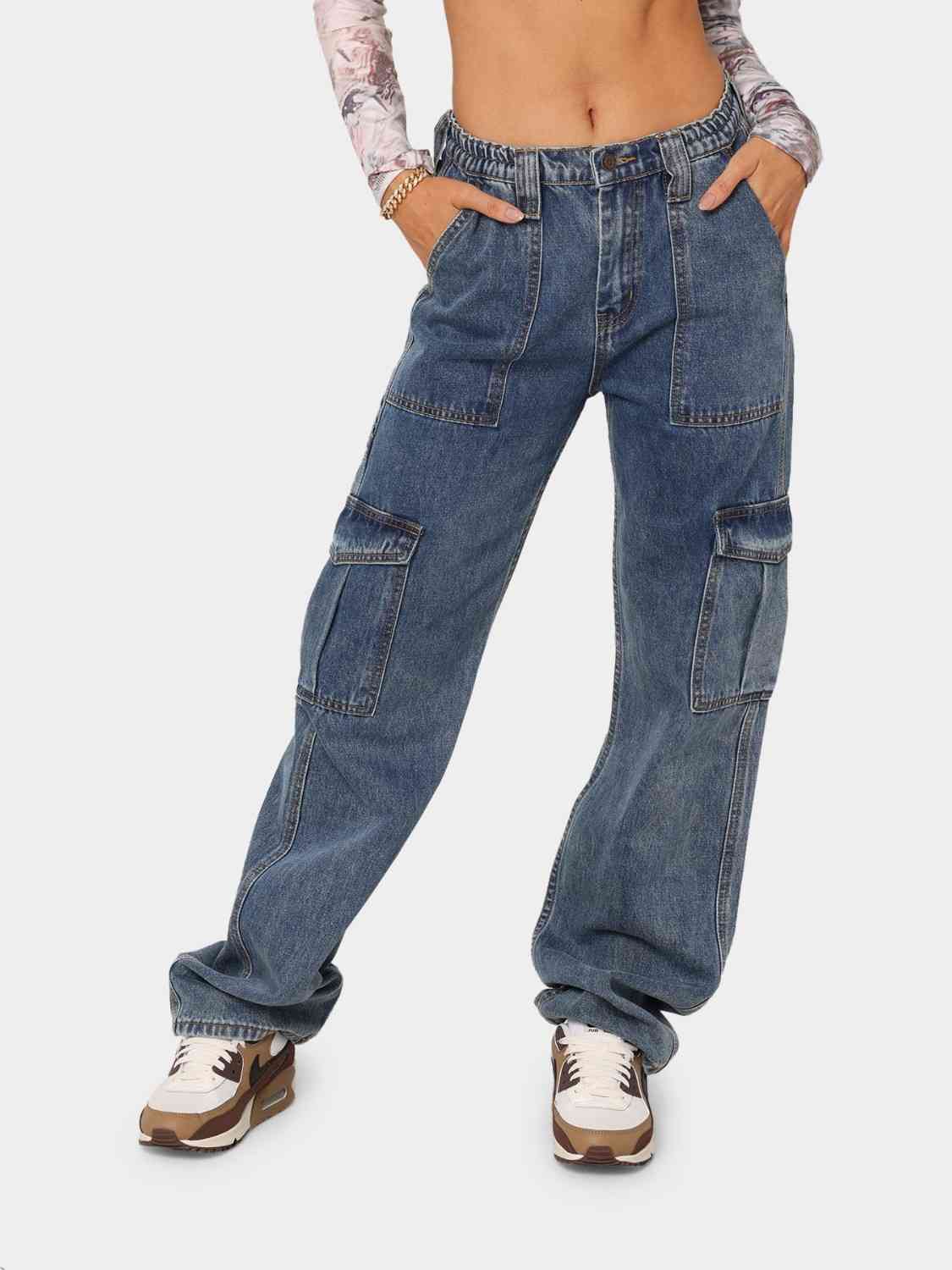 Flap Pocket Cargo Jeans