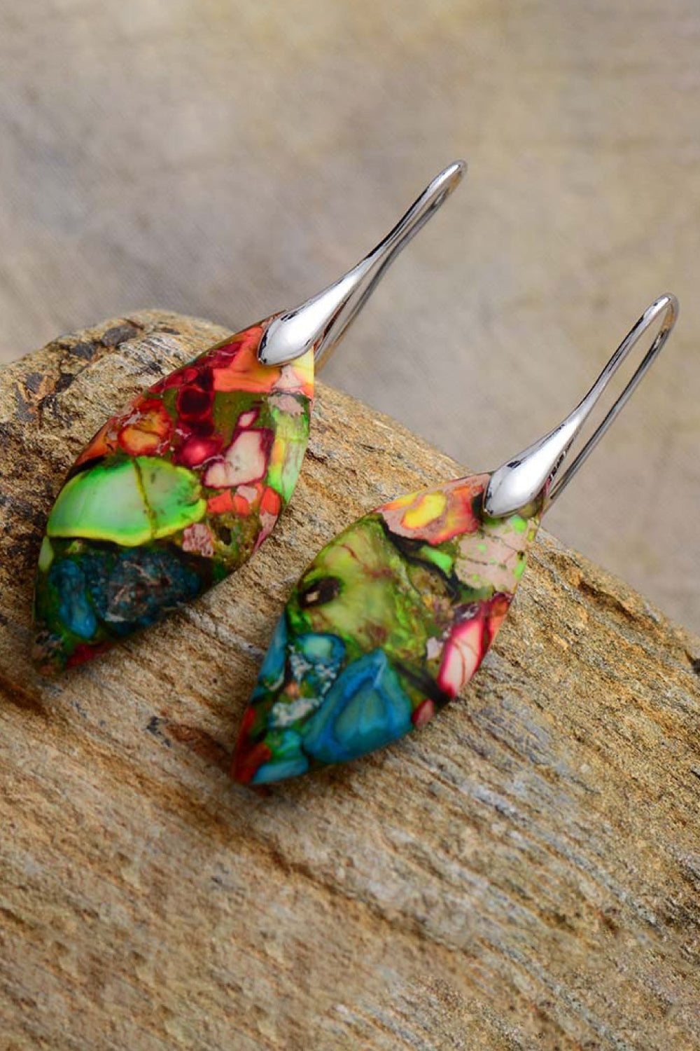 Natural Stone Dangle Earrings