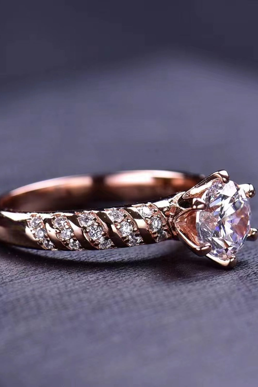Moissanite Rose Gold Ring