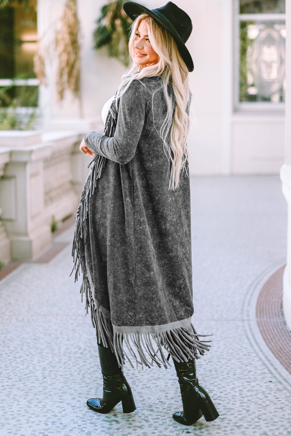Fringe Trim Cardigan