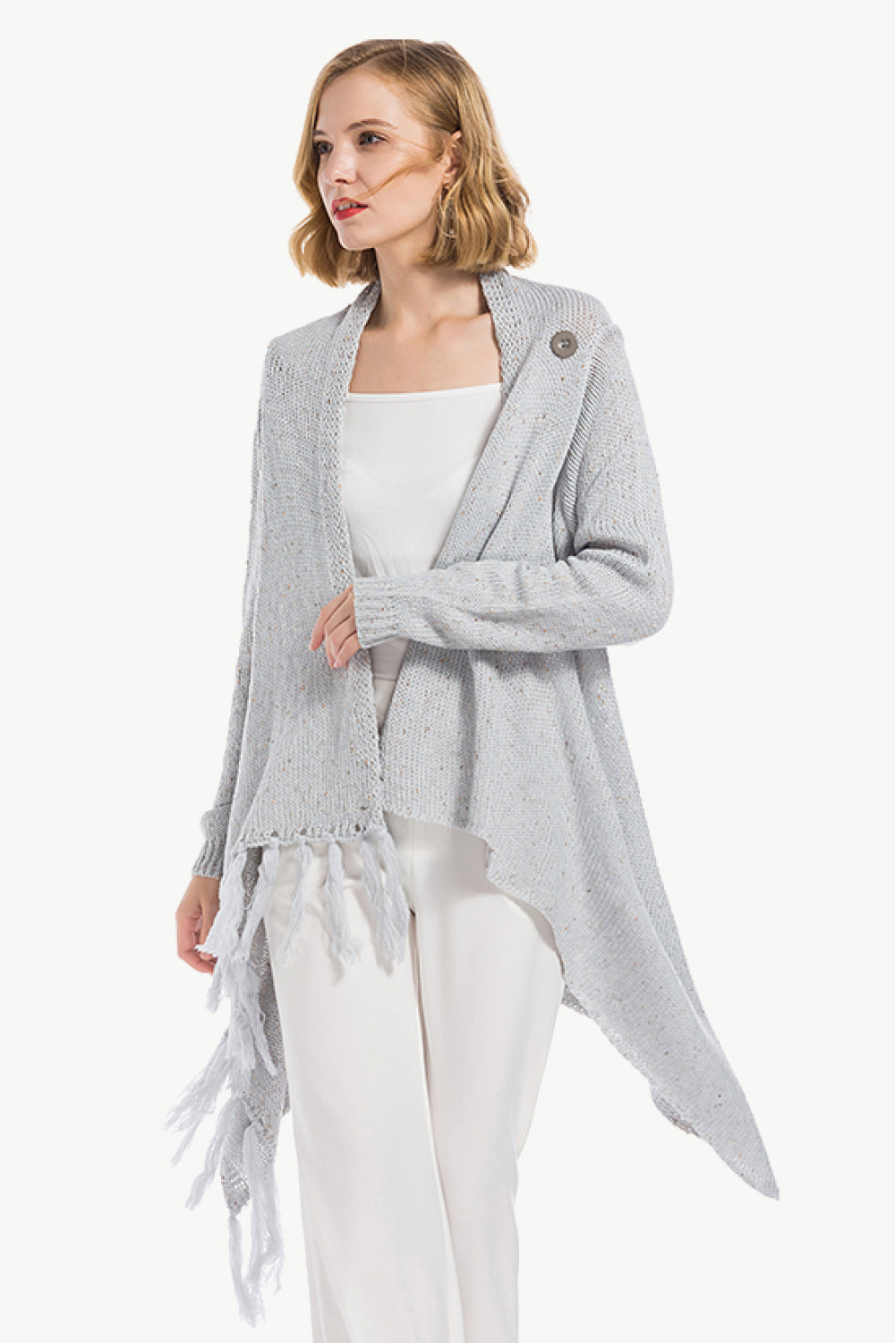Asymmetrical Hem Cardigan