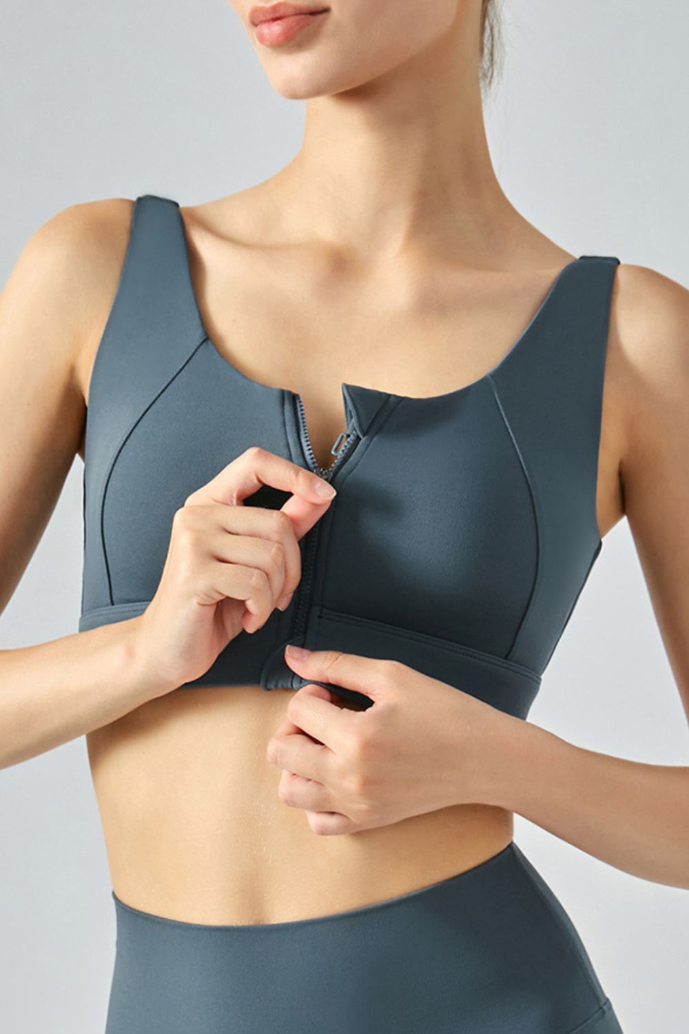 Zip-Up Sports Bra