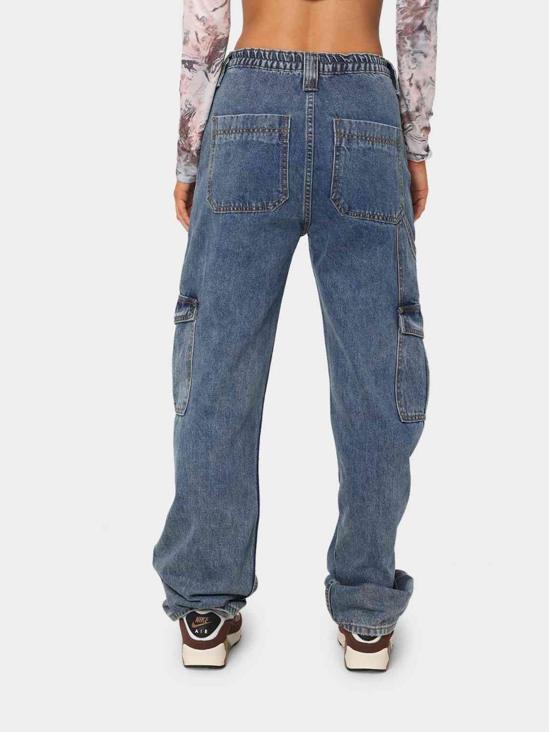 Flap Pocket Cargo Jeans