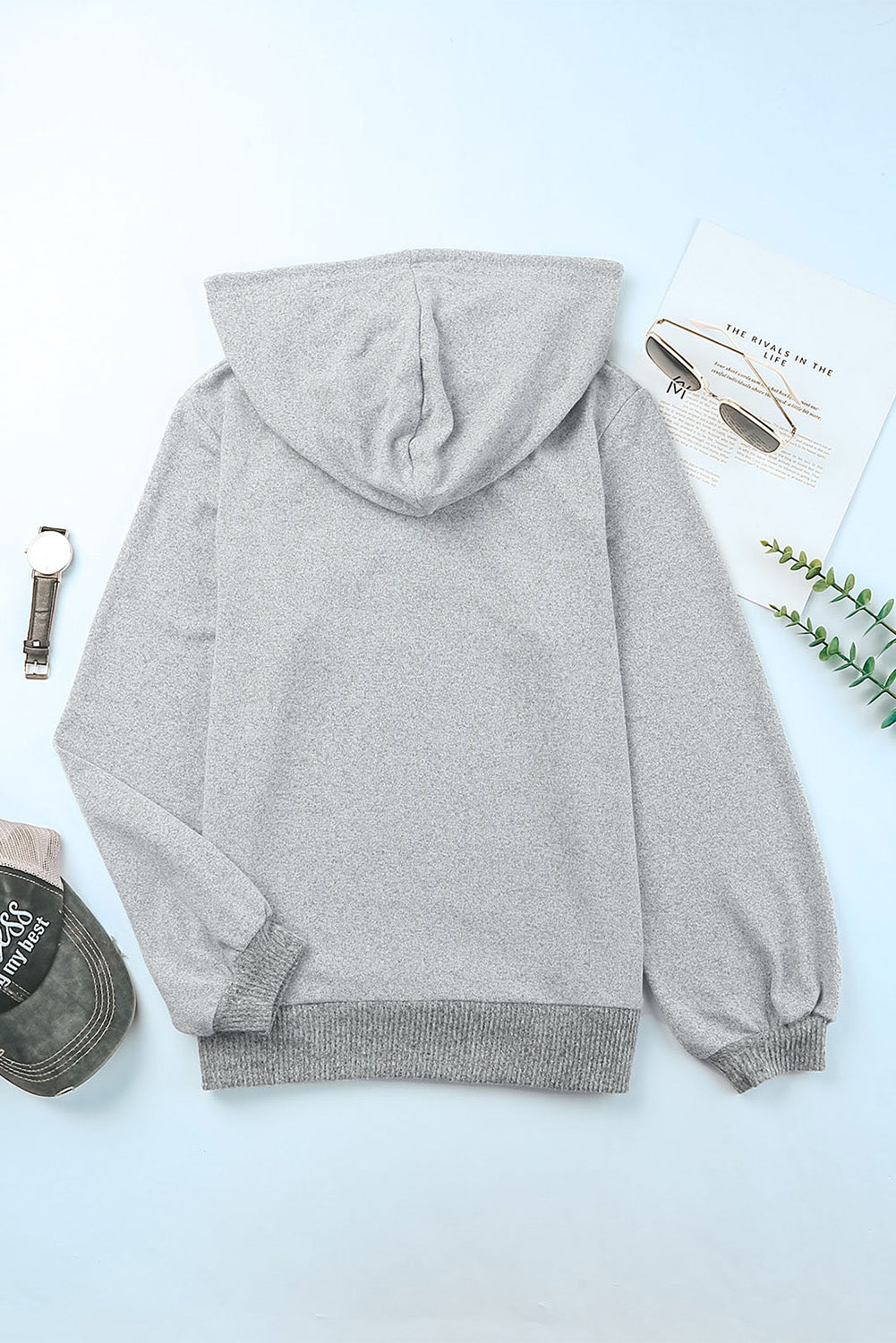 Cutout Drawstring Hoodie