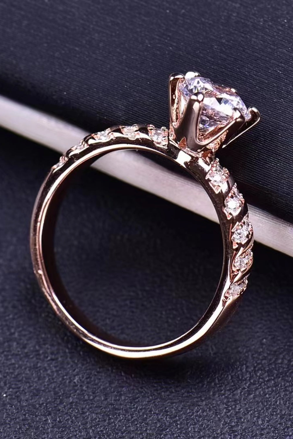 Moissanite Rose Gold Ring