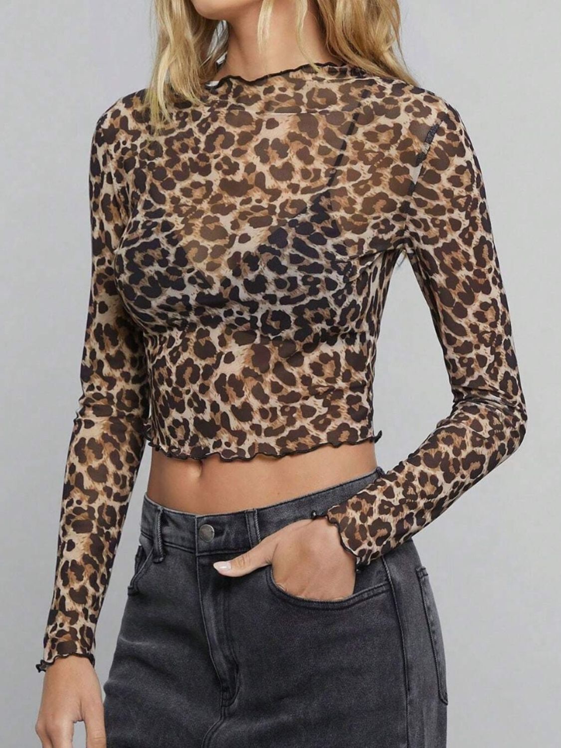 Untamed Sheer Leopard Top