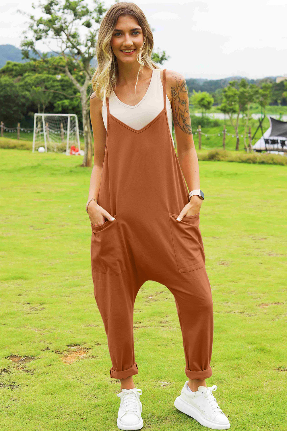 StyleSway Pocketed Jumpsuit