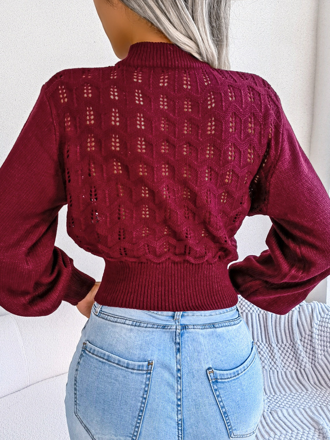 Openwork Charm Sweater