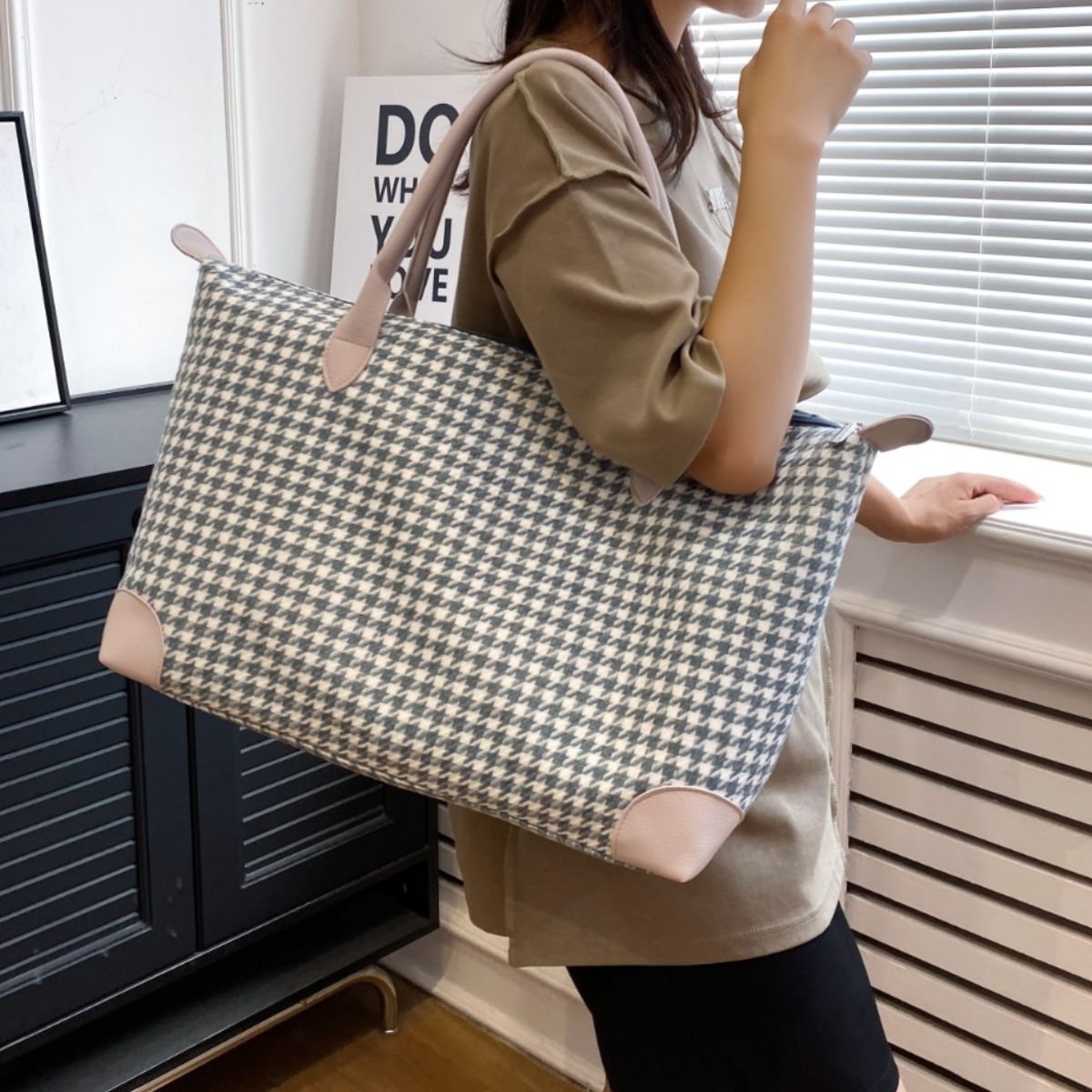 Classic Check Travel Tote