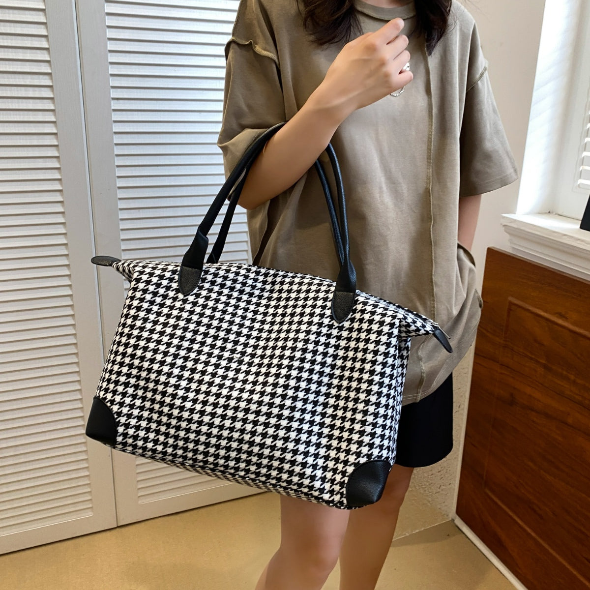 Classic Check Travel Tote