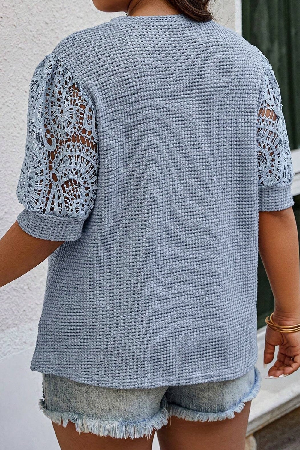 Plus Size Openwork Radiance Blouse