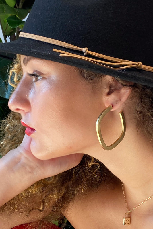 Framed in Gold Hoops