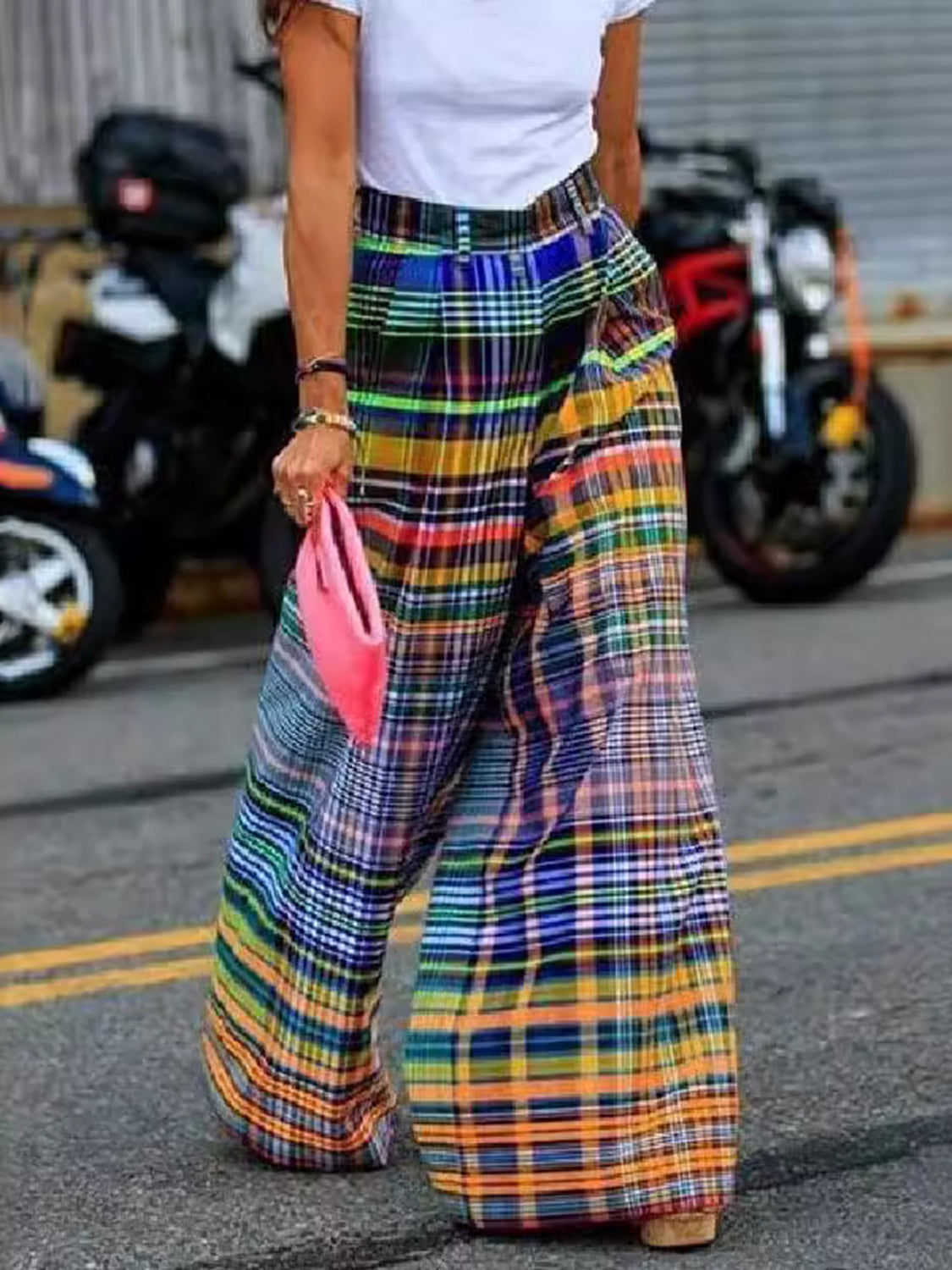 Plaid Vibes Palazzo Pants