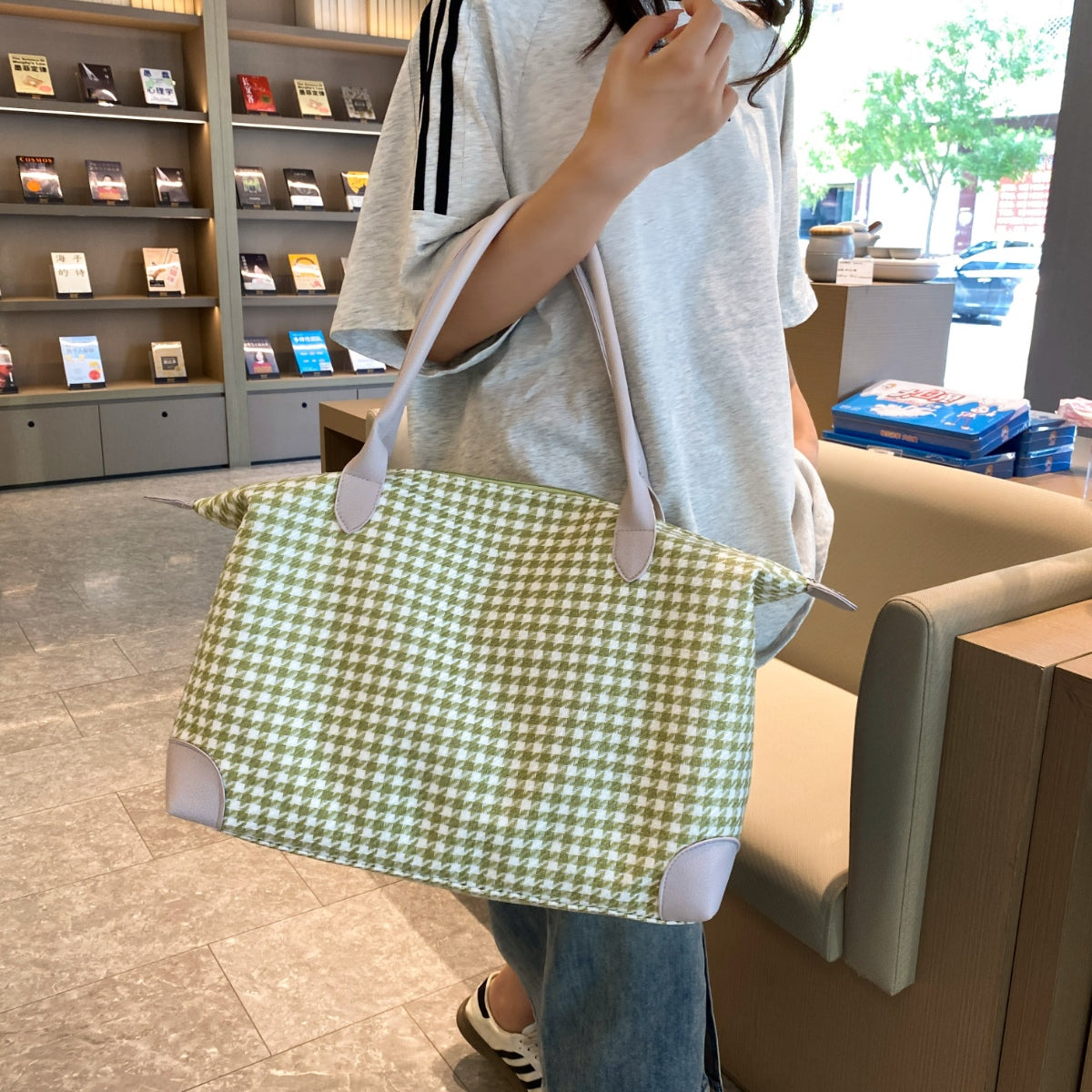 Classic Check Travel Tote