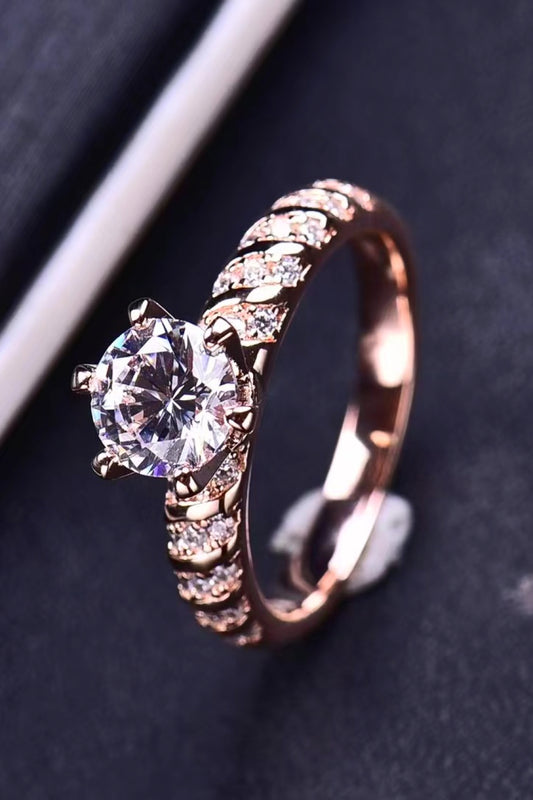 Moissanite Rose Gold Ring