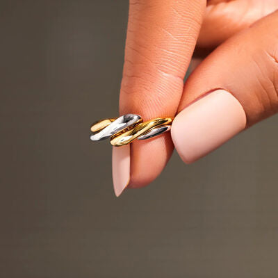 Silver and Gold Twisted Ring