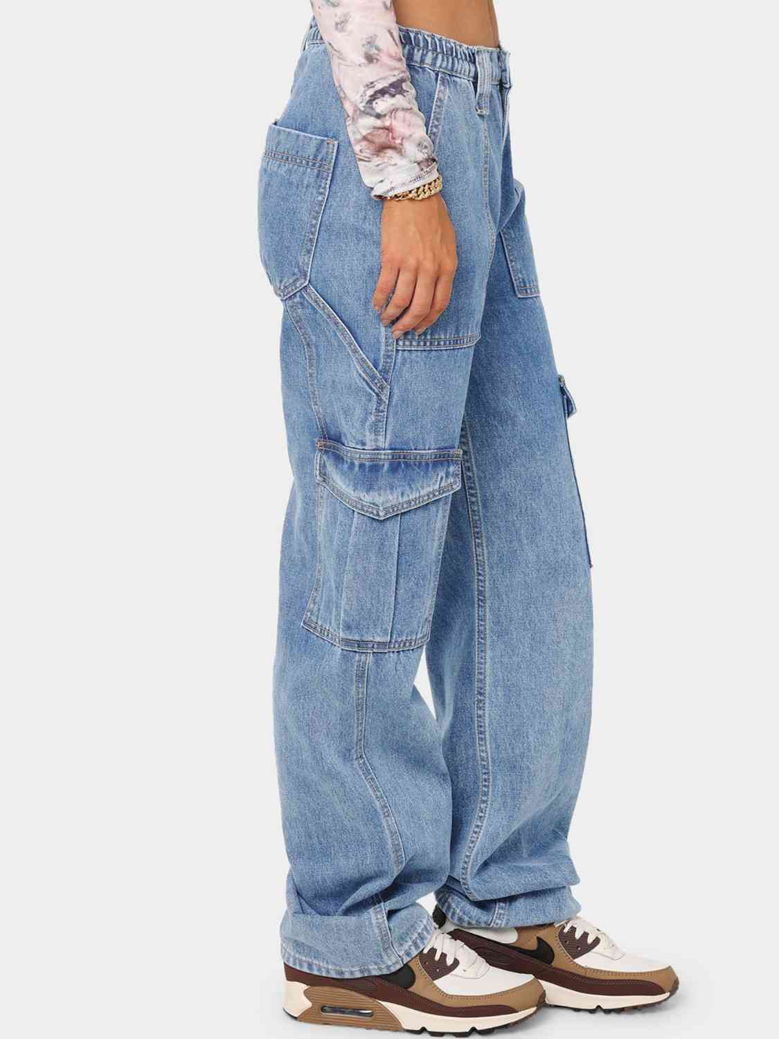 Flap Pocket Cargo Jeans