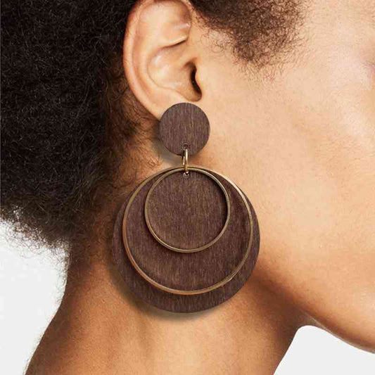 Drop Circle Earrings